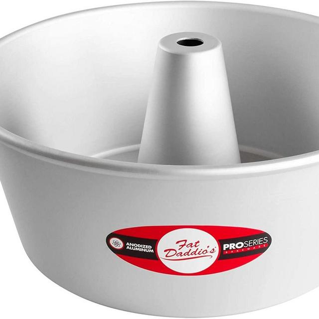 Fat Daddio's Angel Food Cake Pan, 10 x 4.25 Inch, Silver