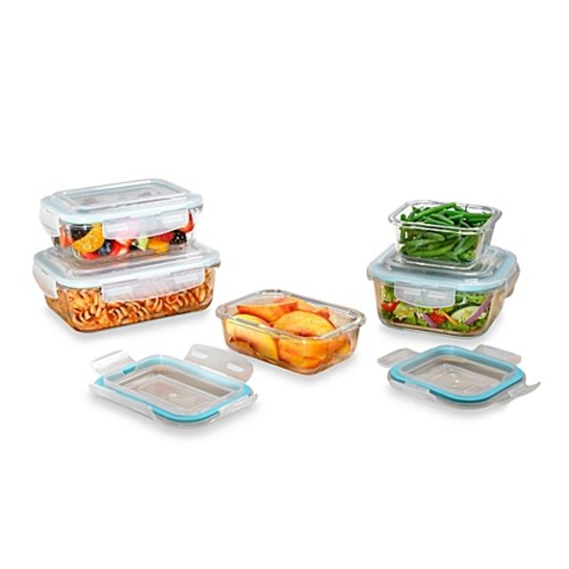 ProGlass 10-Piece Food Storage Set with Easy Snap Lids