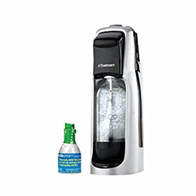 SodaStream Fountain Jet Sparkling Water Maker Starter Kit, Black and Silver