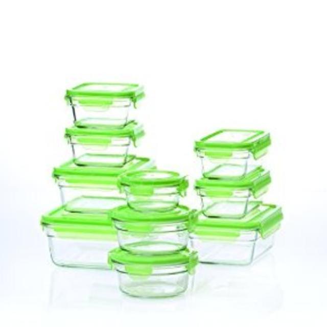 Snapware 20 piece Tempered Glasslock Storage Containers with Snaplock Lid , Microwave & Oven Safe