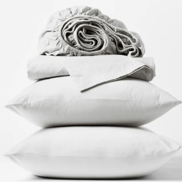 King Bed Sheet Set: Organic Crinkled Percale™ Sheets