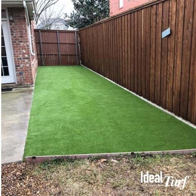 Help install dog run on side of house for Milo