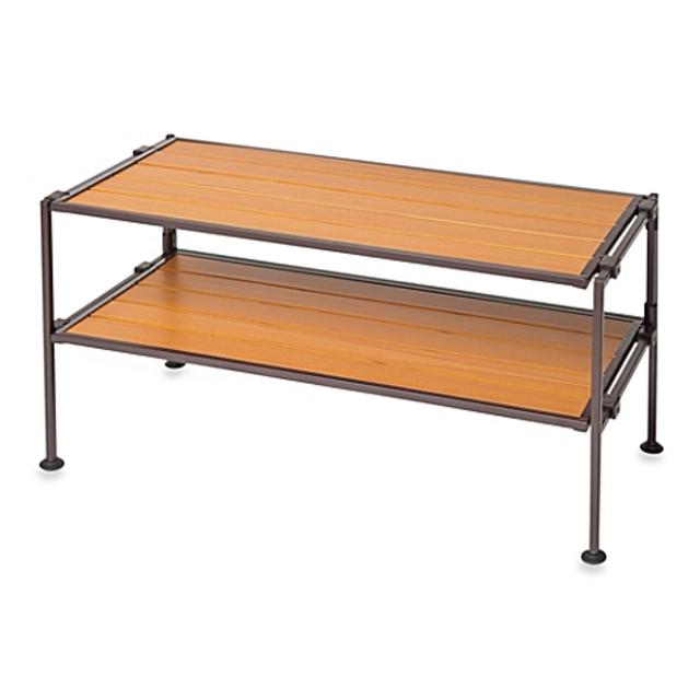 2-Tier Iron Stackable Shoe Shelf