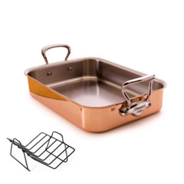 Mauviel M'150s Copper Tri-Ply Roaster with Rack