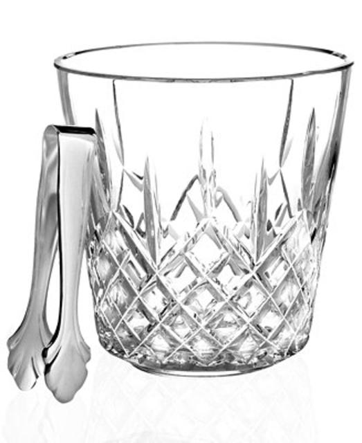Barware, Lismore Ice Bucket With Tongs