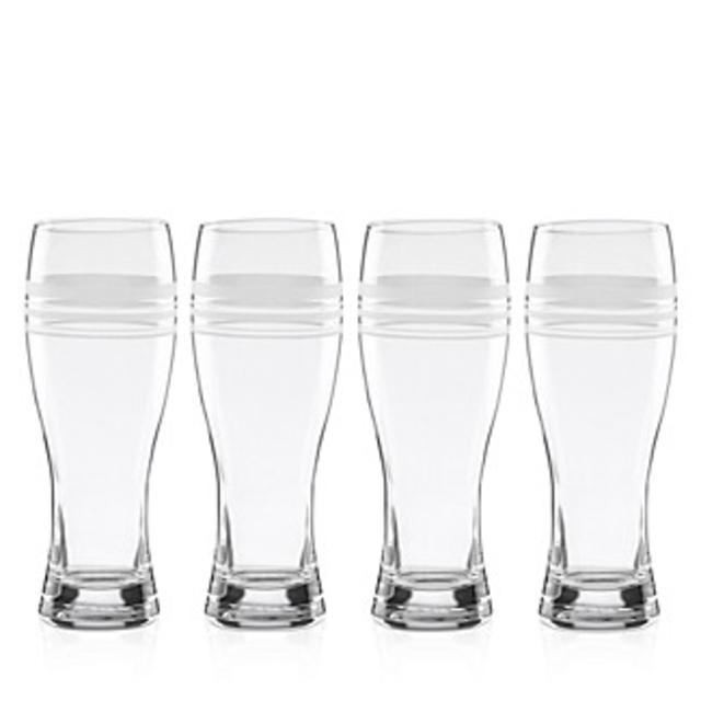 kate spade new york Library Stripe Wheat Beer Glasses, Set of 4