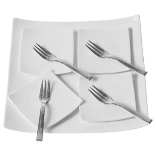 Fortesa Fiji 9 Piece Appetizer Platter Set