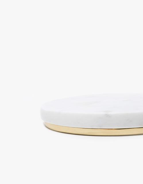 Hawkins New York Mara Marble+Brass Trivet