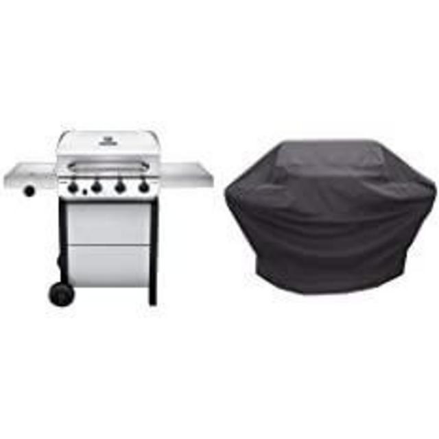 Char-Broil 463377319 Performance 4-Burner Cart Style Liquid Propane Gas Grill, Stainless Steel & Performance Grill Cover, 3-4 Burner: Large