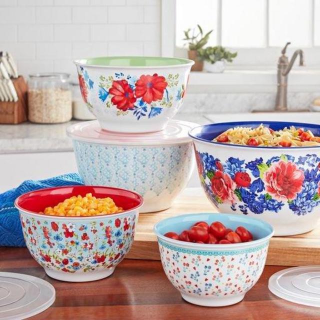 The Pioneer Woman Melamine Mixing Bowl Set, Heritage Floral
