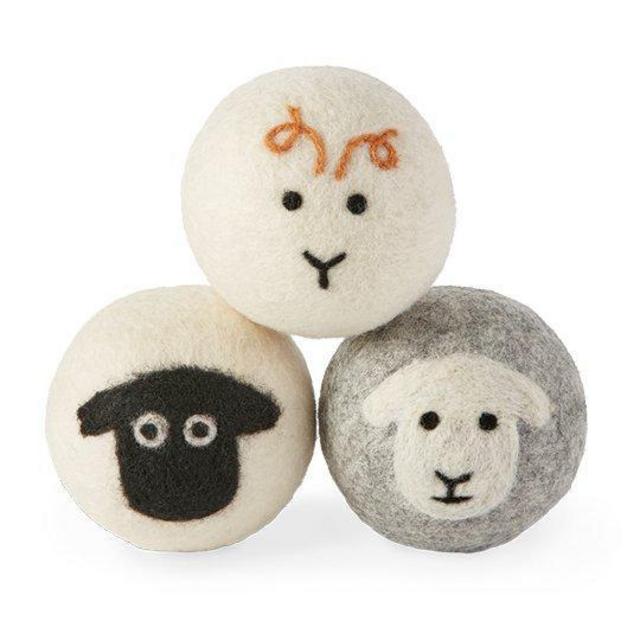 Fluff & Tumble Dryer Balls, Sheep Design (set of 3)
