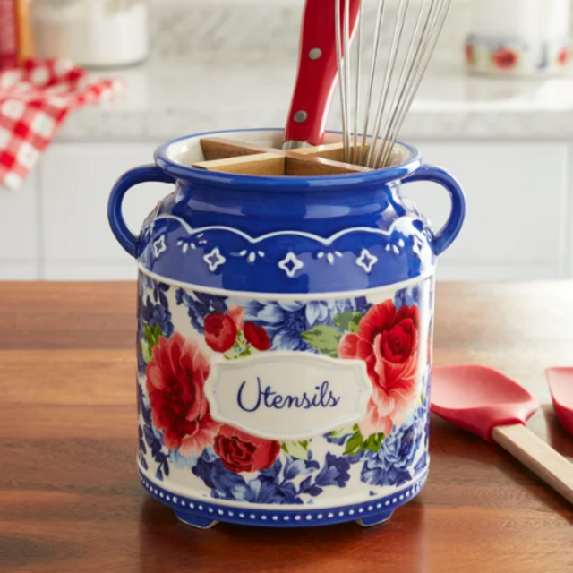 Pioneer Woman Stoneware Utensil Holder