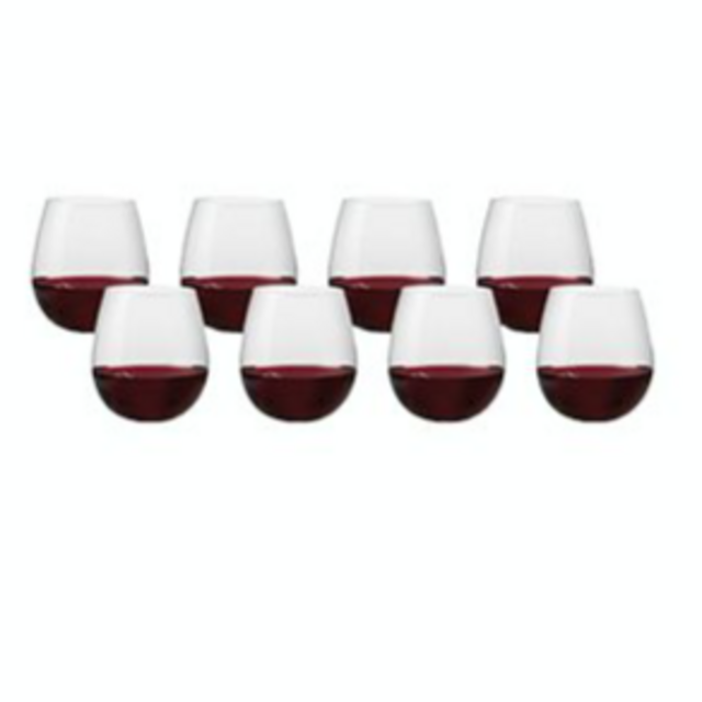 Simply Essential Stemless Wine Glasses 8 count