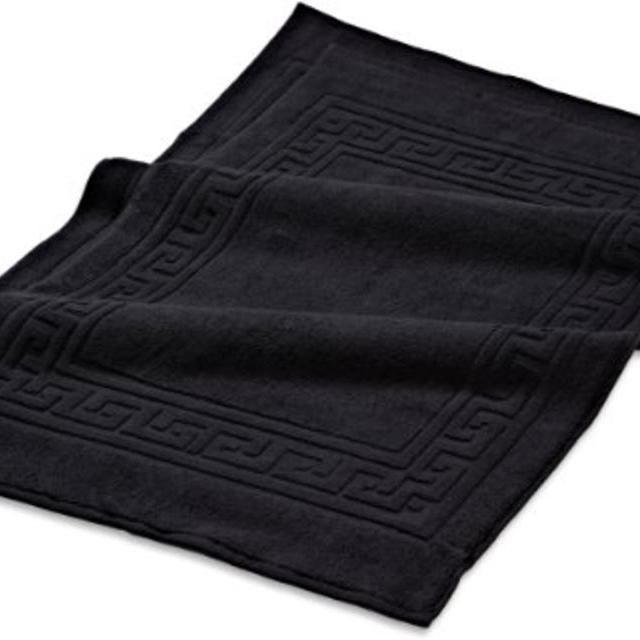 Superior Egyptian Cotton 2 Piece Bath Mat Set, Black