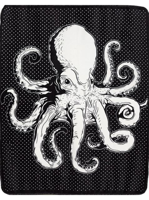 Octopus Blanket by Sourpuss Clothing (Black)