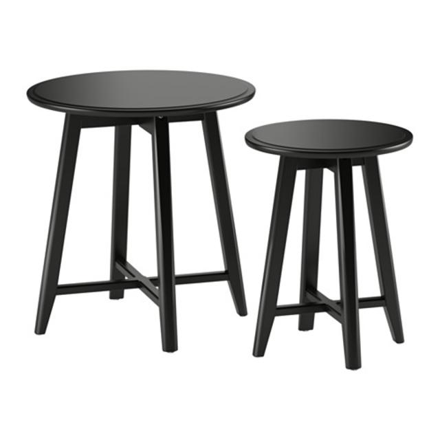 KRAGSTA				Nesting tables, set of 2, black