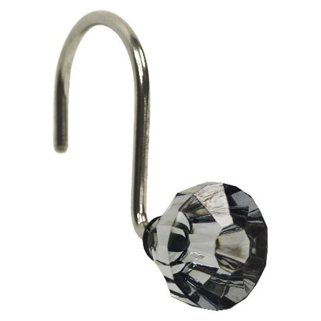 Threshold Faceted Topaz Shower Hook Smoke Grey product details page