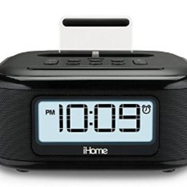 iHome iPL23 Stereo FM Clock Radio with Lightning Dock Charge/Play for iPhone 5/5S 6/6Plus 6S/6SPlus