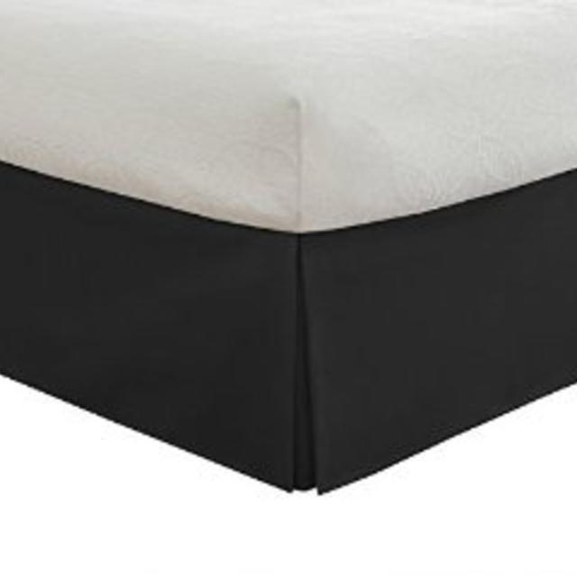 Microfiber 14-Inch Bed Skirt, Queen, Black
