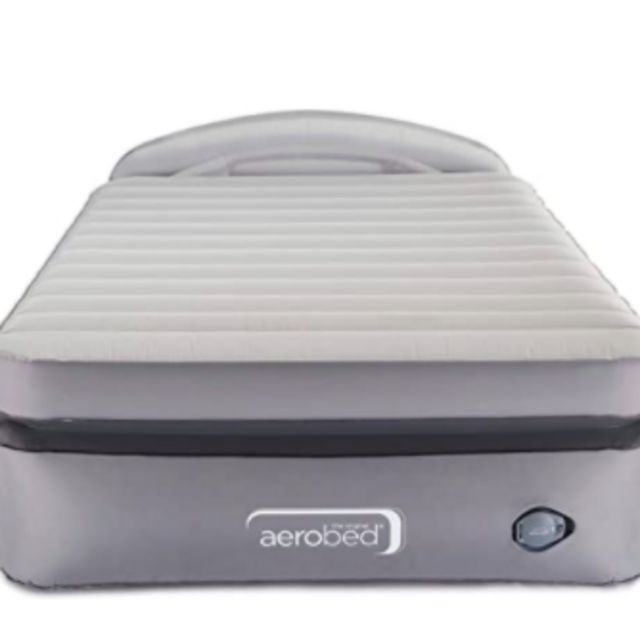 AeroBed Air Mattress with Built-in Pump & Headboard | Comfort Lock Laminated Air Bed