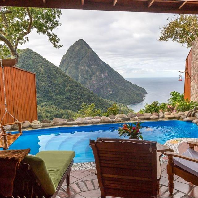 Our Hotel Room in the Pitons!