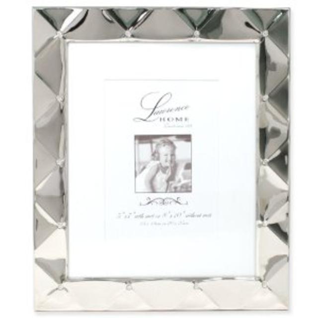 Lawrence Frames Pillow Metal, Holds 5 by 7-Inch Picture Frame with Mat and 8 by 10-Inch without Mat, Silver