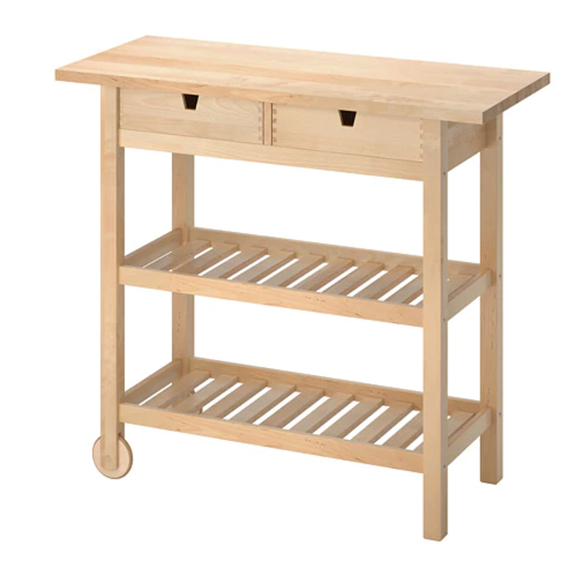 FÖRHÖJA Kitchen cart, birch