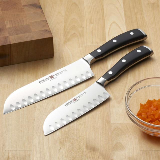 Wüsthof® Classic Ikon Hollow-Edge Santoku Knives