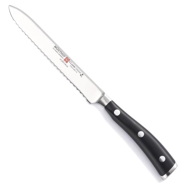 Wüsthof® Classic Ikon Serrated Utility Knife, 5"