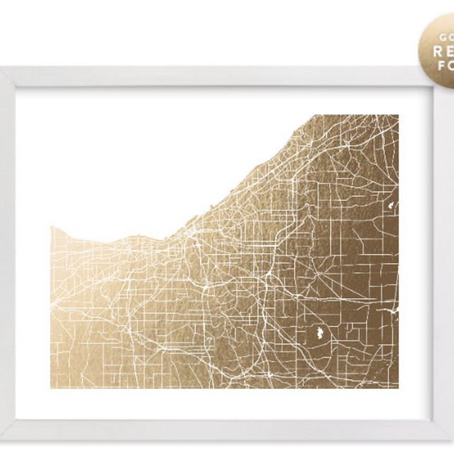 Cleveland Map Wall Art