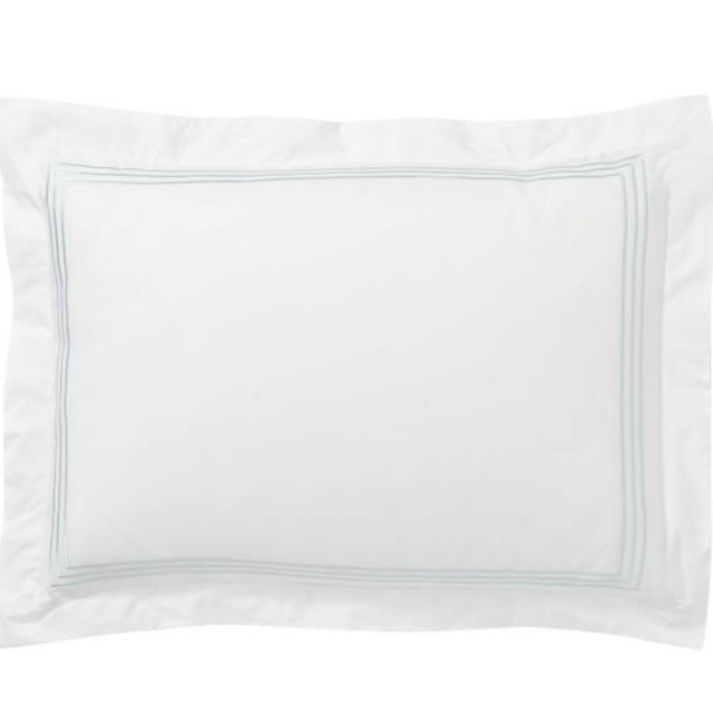 King Sea Glass Blue Grand Organic Percale Shams