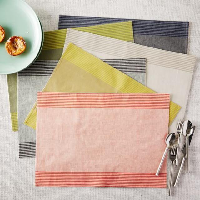 Border Stripe Yarn Dye Placemat Set