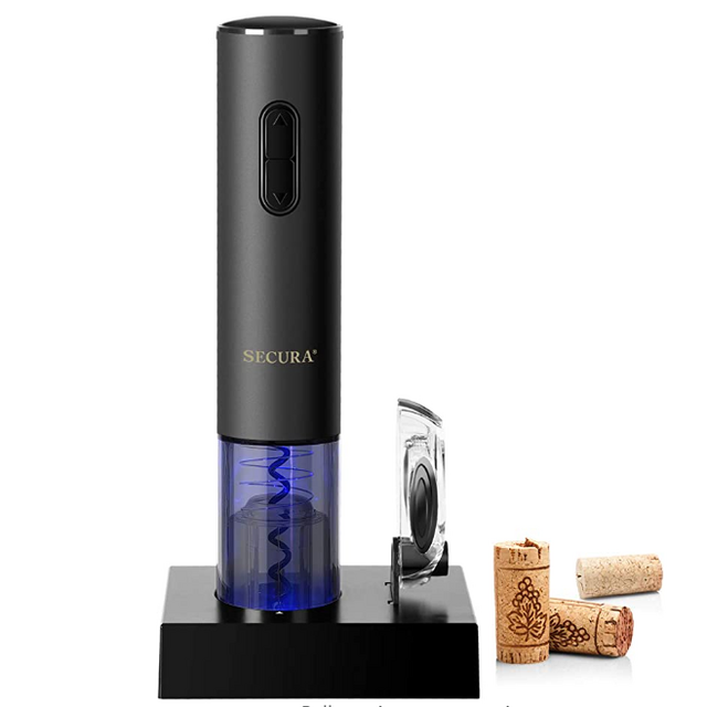 Secura Rechargable Electric Wine Opener with Foil Cutter