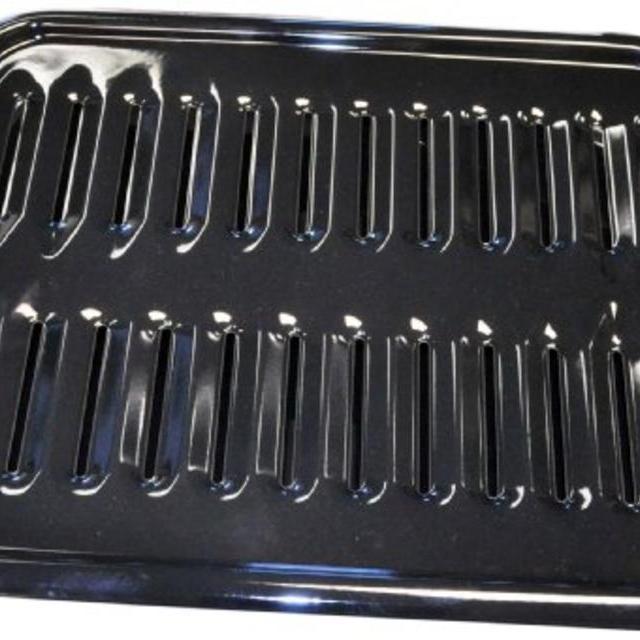 Whirlpool 4396923 Porcelain Broiler Pan and Grid, Black