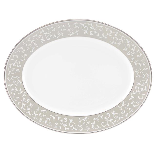 Lenox Opal Innocence Dune Oval Platter, White