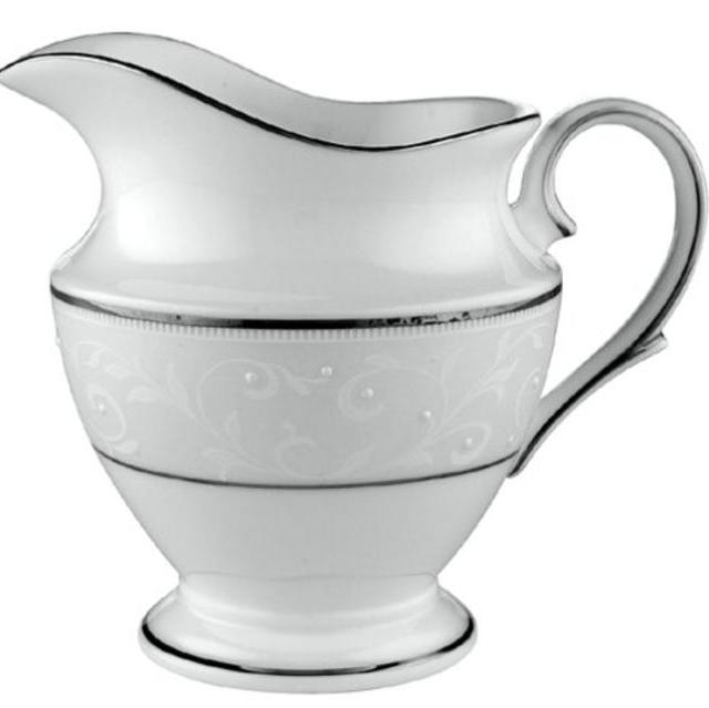 Lenox Opal Innocence Platinum-Banded Bone China Creamer