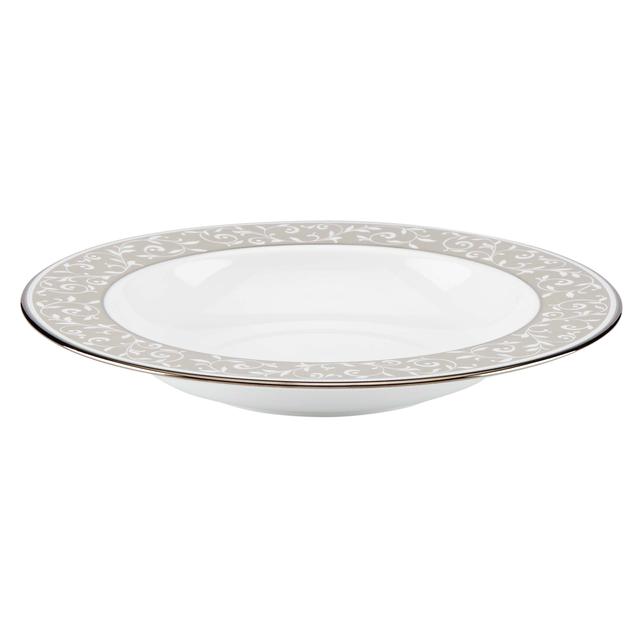 Lenox Opal Innocence Dune Pasta Rim Soup Bowl, White