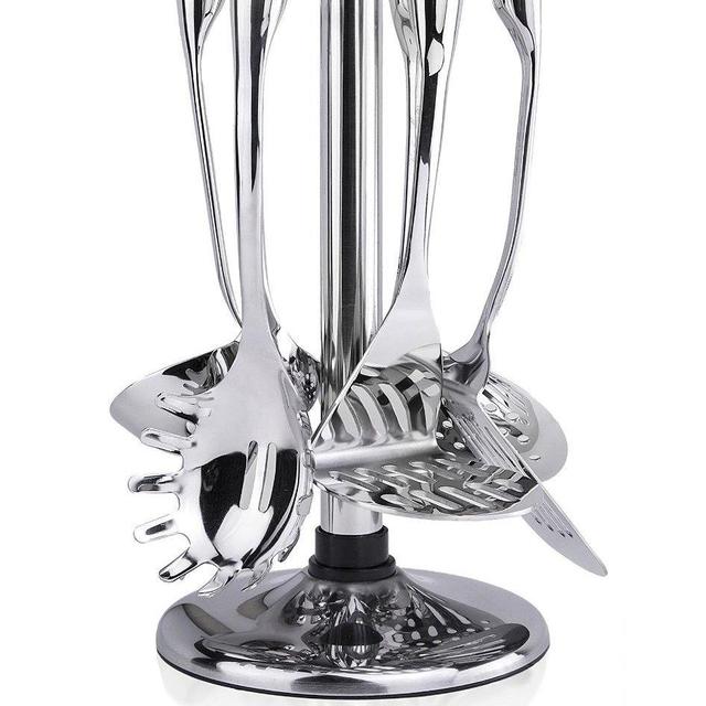 Stainless Steel Kitchen Gadget Utensil 7 Piece Set with Stand - Mirror Polishing