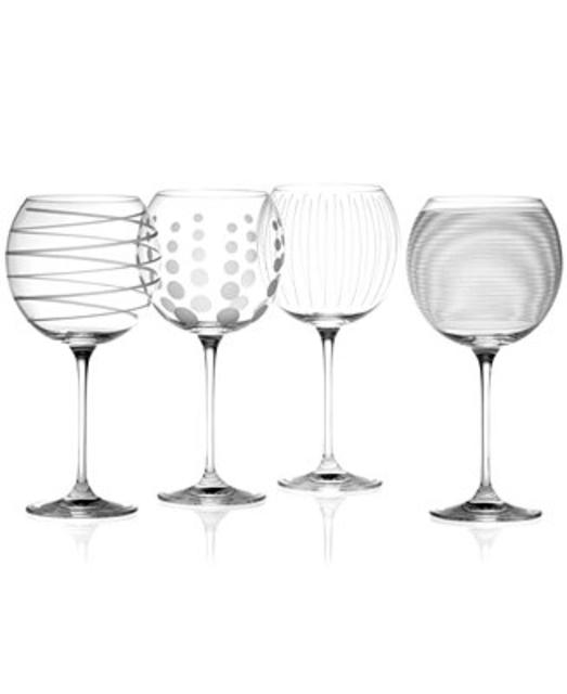 Mikasa clear cheers balloon goblets set of 4