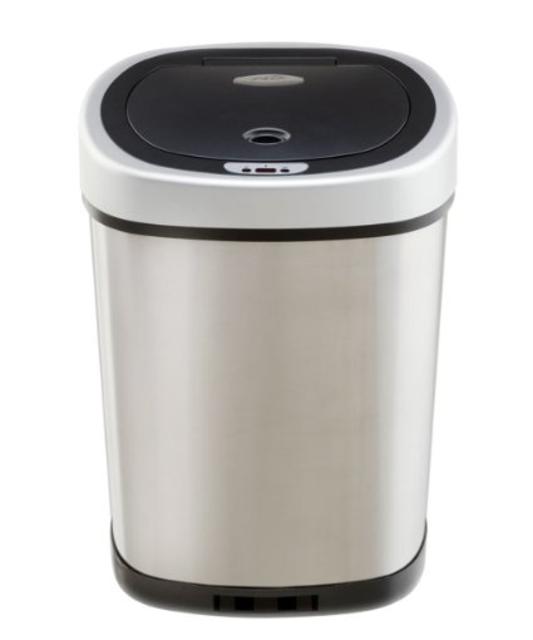 Nine Stars DZT-50-9 Infrared Touchless Stainless Steel Trash Can, 13.2-Gallon