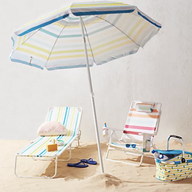 H for Happy™ 5-Position Deluxe Stripe Beach Chair in Cool