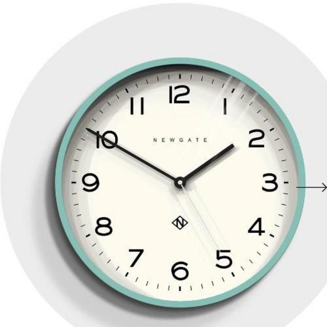 Number Three Echo Clock in Aquamarine