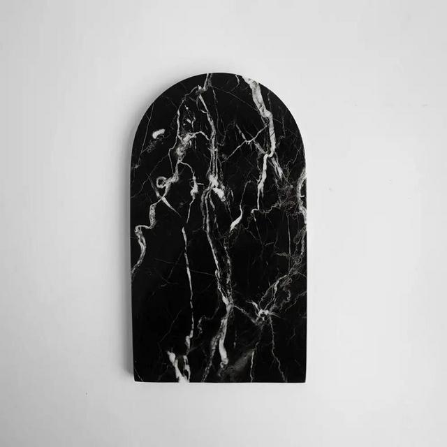 Black Marble Arched Platter Small