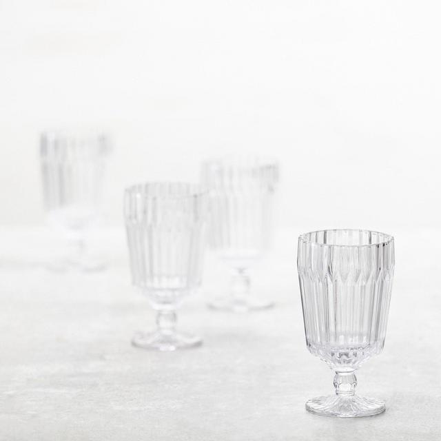 Fluted Glass Tall Goblet - Set of 6