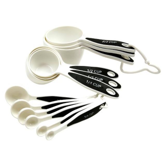 Norpro Grip EZ Measuring Cups and Measuring Spoons Set - Black/ White product details page