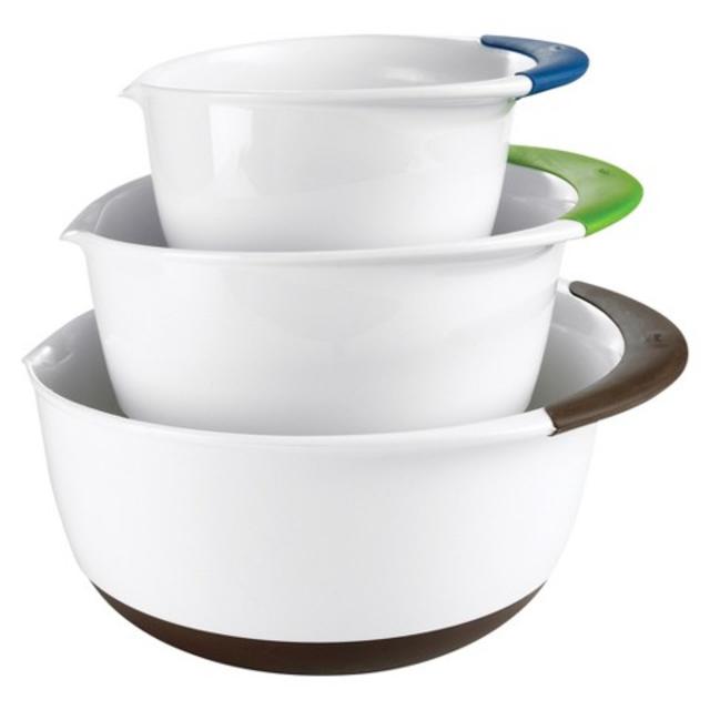 OXO Plastic 3-pc. Mixing Bowl Set - White product details page