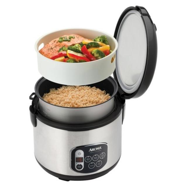 Aroma Digital Rice Cooker - Stainless Steel (20 cups) product details page