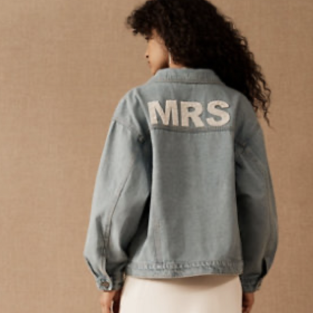 Untamed Petals Mrs Denim Jacket