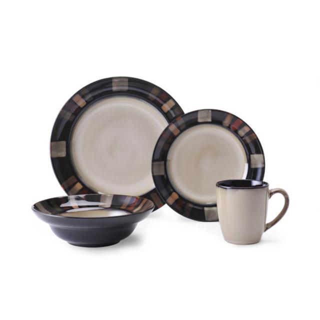 Tahoe Dinnerware Set, 16 Piece, Service for 4