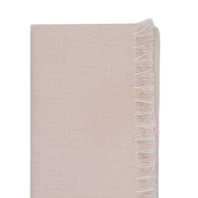 4 Hand Knotted Fringe Napkins